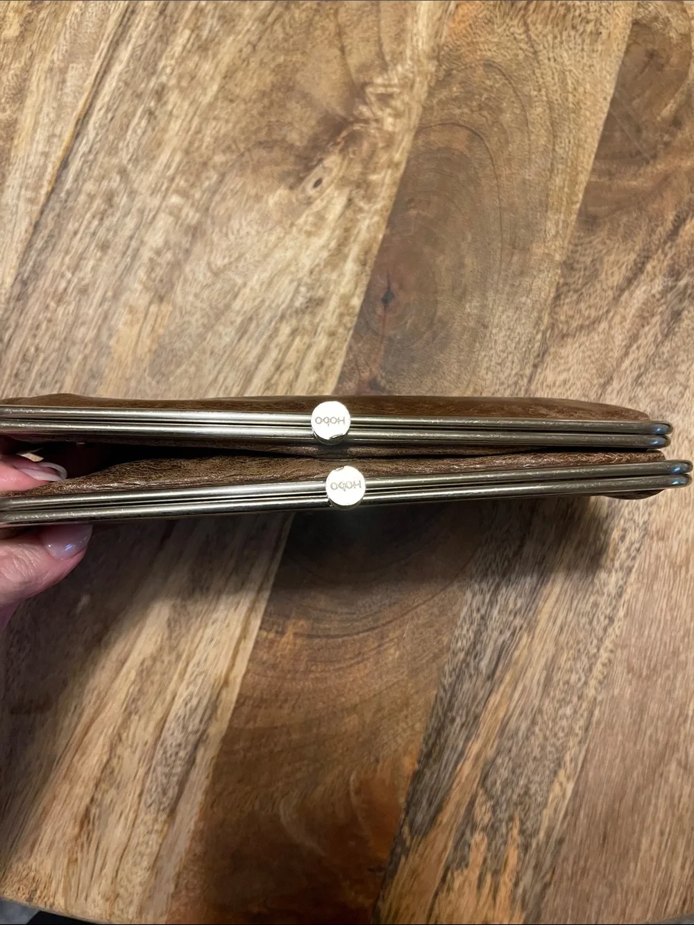 Hobo Lauren Brown Leather Clutch Wallet